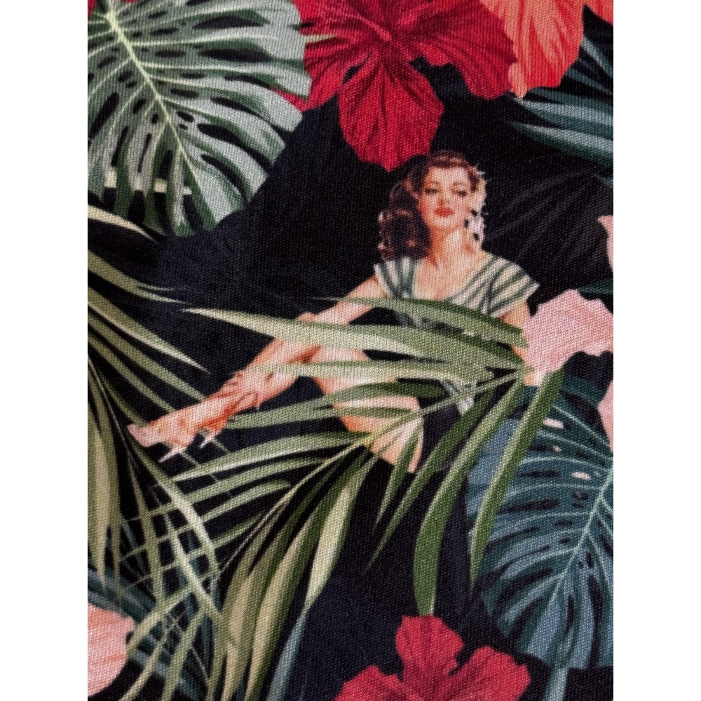 Biciclista Shirt Mens L Hawaiian Pin-Up‎ Floral Moonlight Swim Made in Italy - Picture 8 of 14